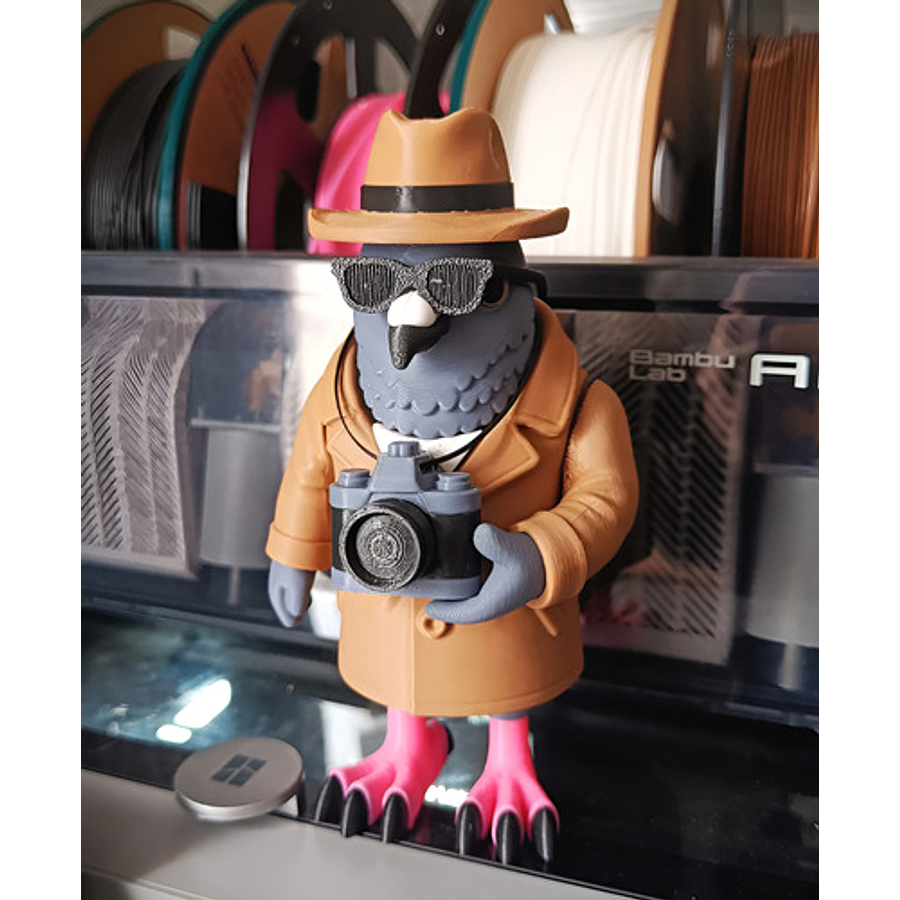 Juguete Italian Brainrot Articulado - Spioniro Golubiro