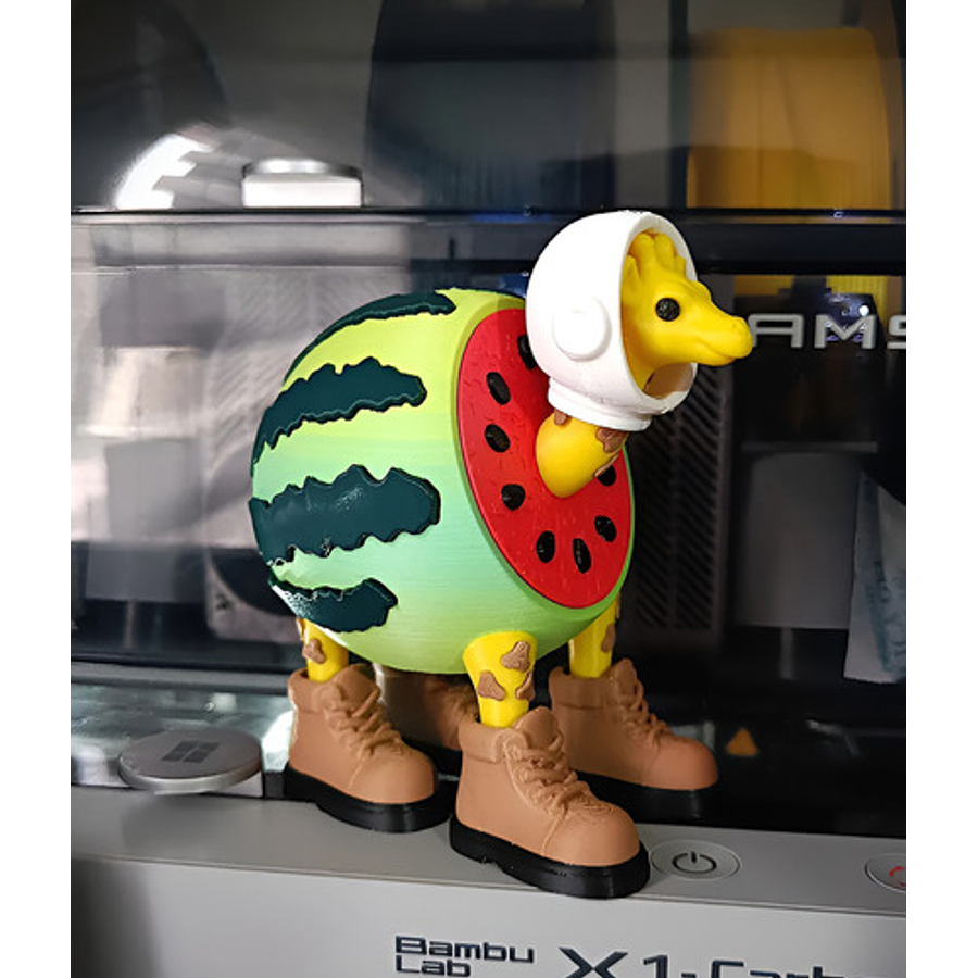 Juguete Italian Brainrot Articulado - Girafa Celeste