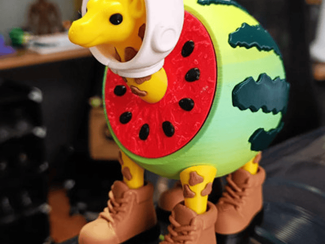 Juguete Italian Brainrot Articulado - Girafa Celeste 3