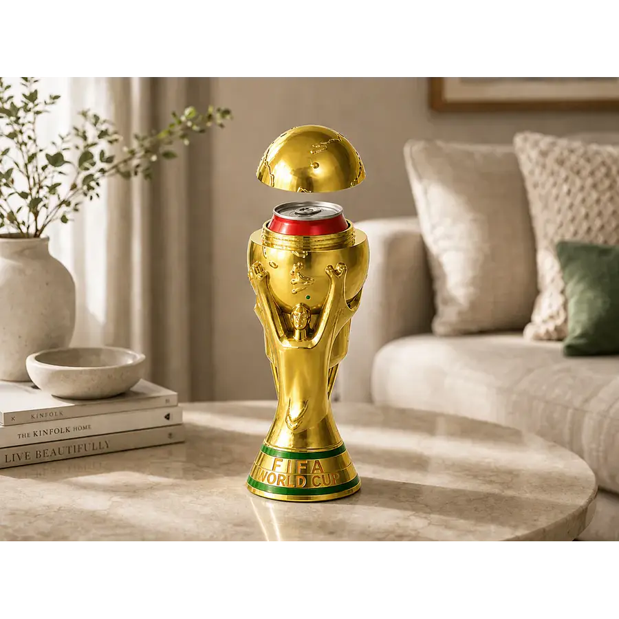 Copa del mundo soporte de latas