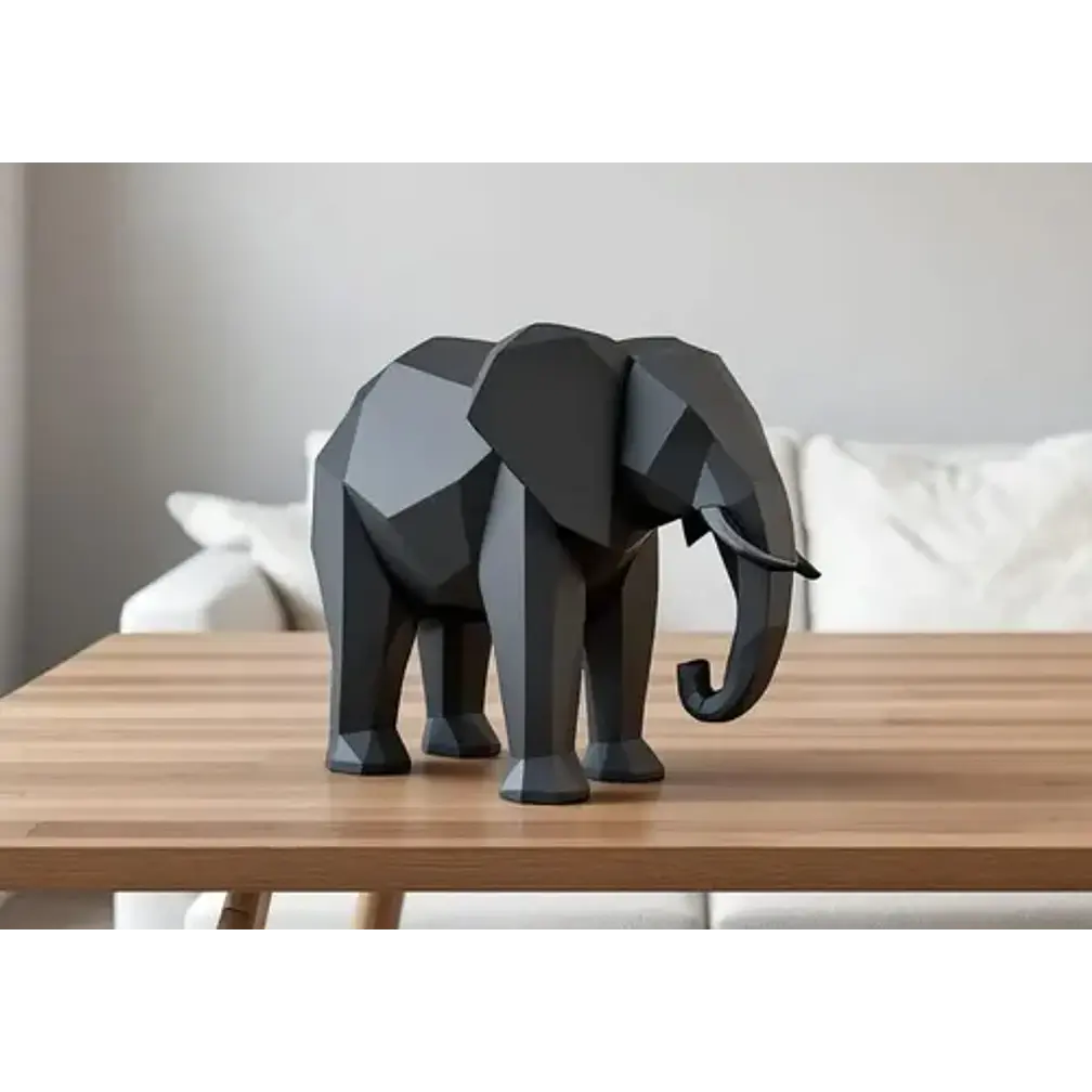 Decoración - Elefante Polígono Minimalista 6