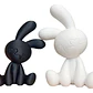 Decoración - Conejitos Blanco Y Negro - Miniatura 1