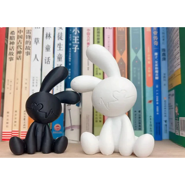 Decoración - Conejitos Blanco Y Negro