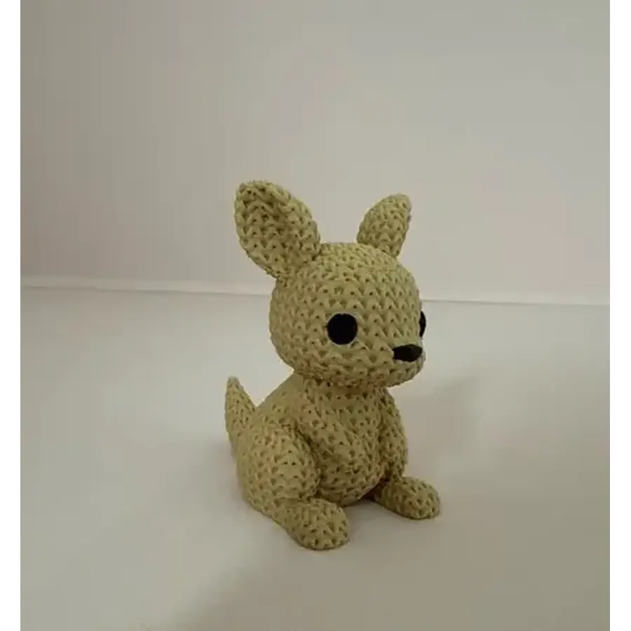Mini Figura - Canguro Estilo Tejido