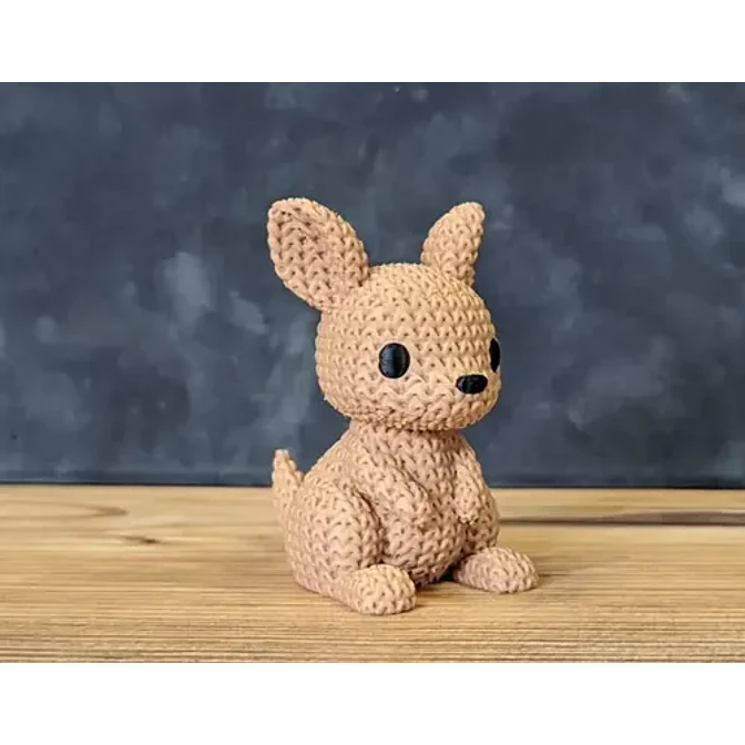 Mini Figura - Canguro Estilo Tejido 3