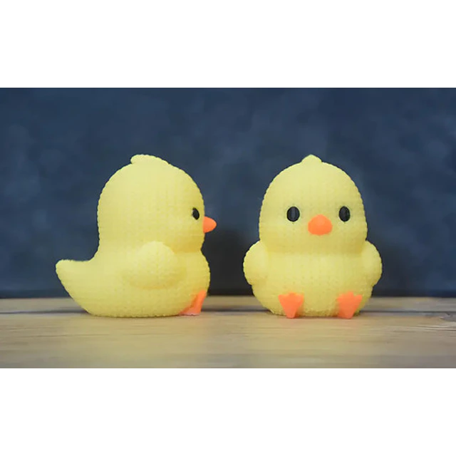 Mini Figura - Pollito Estilo Tejido
