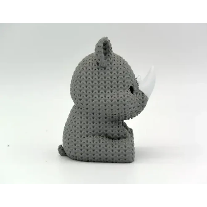 Mini Figura - Rinoceronte Estilo Tejido 4