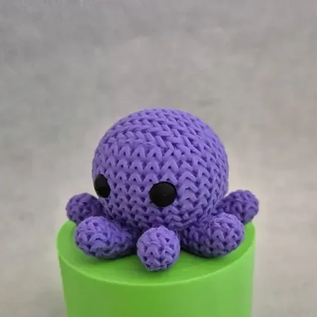 Mini Figura - Pulpo Estilo Tejido