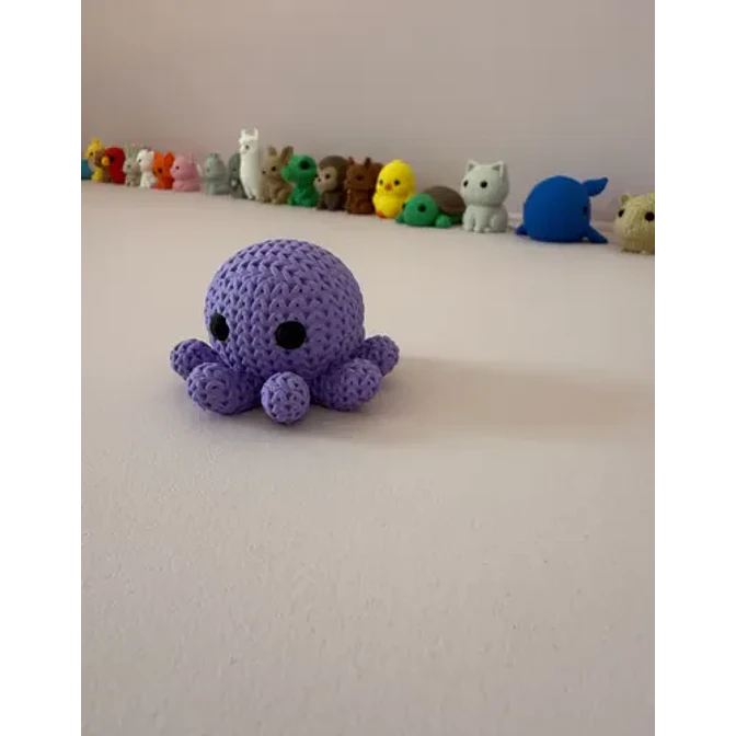 Mini Figura - Pulpo Estilo Tejido 4