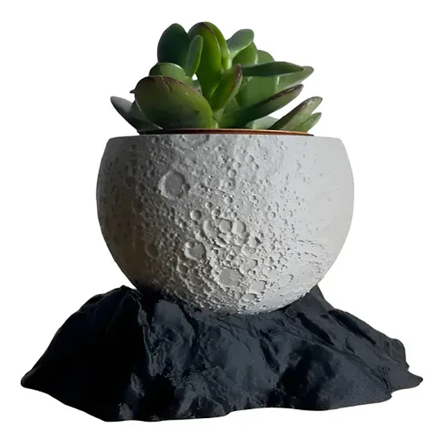 Macetero Lunar Con Base