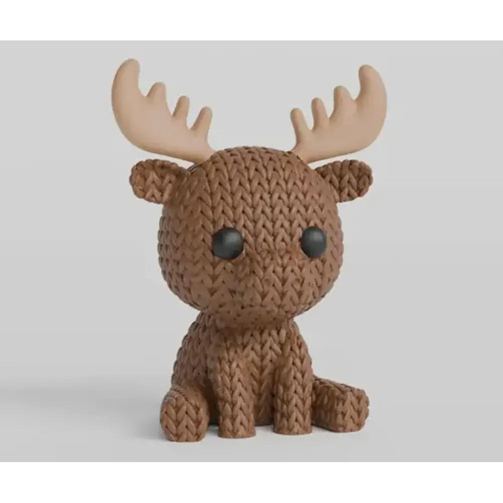 Mini Figura - Alce Estilo Tejido 2