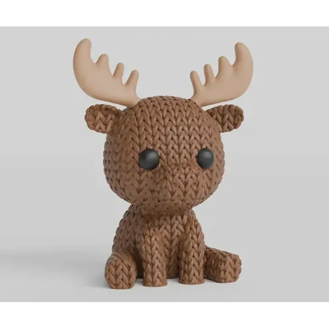 Mini Figura - Alce Estilo Tejido 2