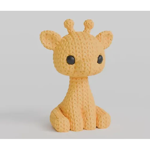 Mini Figura - Jirafa Estilo Tejido