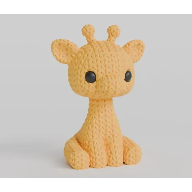 Mini Figura - Jirafa Estilo Tejido 2