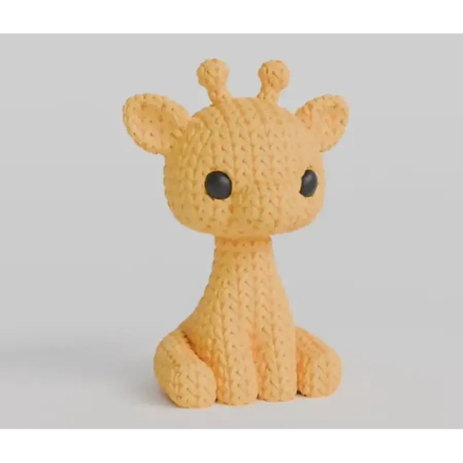 Mini Figura - Jirafa Estilo Tejido