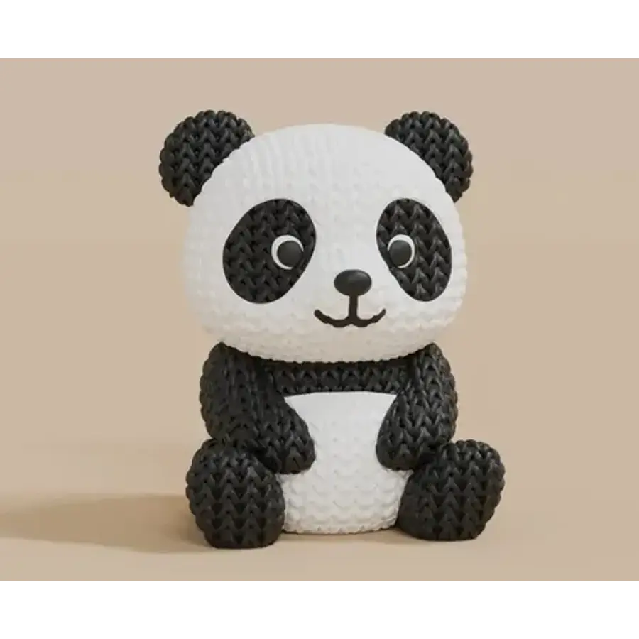 Mini Figura - Panda Estilo Tejido