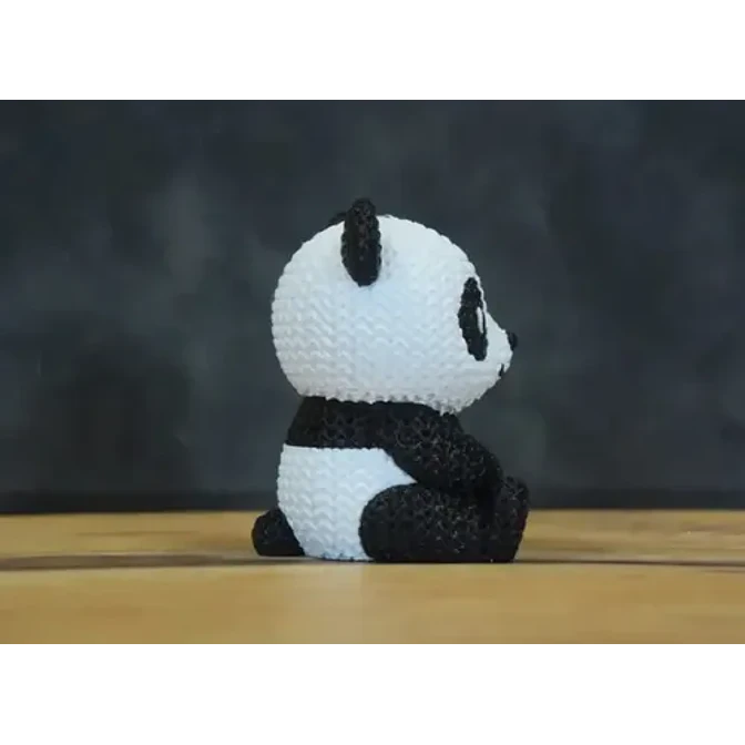 Mini Figura - Panda Estilo Tejido 4