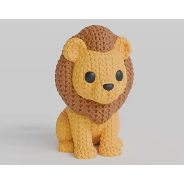 Mini Figura - León Estilo Tejido