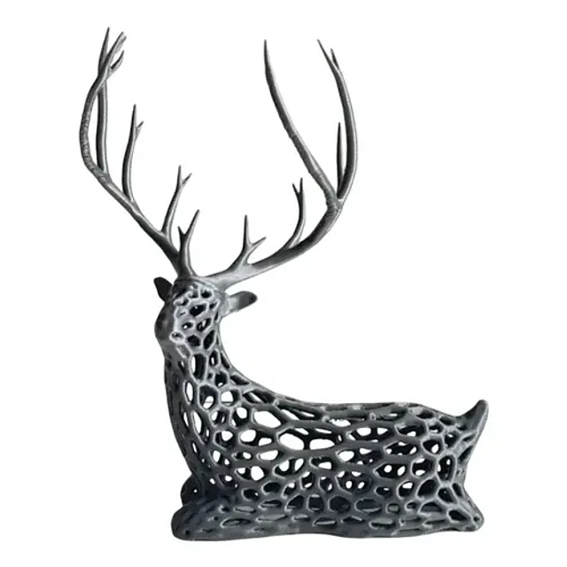 Decoración Ciervo Voronoi