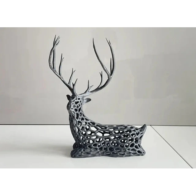 Decoración Ciervo Voronoi