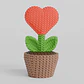 Mini Figura - Planta Corazón Estilo Tejido - Miniatura 2