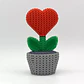 Mini Figura - Planta Corazón Estilo Tejido - Miniatura 3