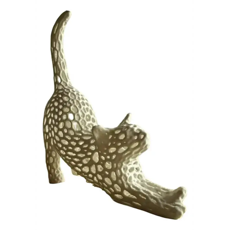 Decoración Voronoi - Gato Estirado