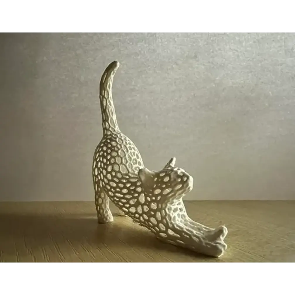 Decoración Voronoi - Gato Estirado 2