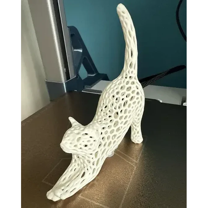 Decoración Voronoi - Gato Estirado 4