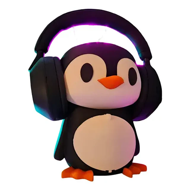 Soporte Para Audífonos - Diseño Pingüino