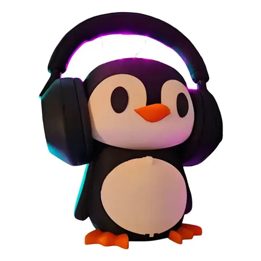 Soporte Para Audífonos - Diseño Pingüino