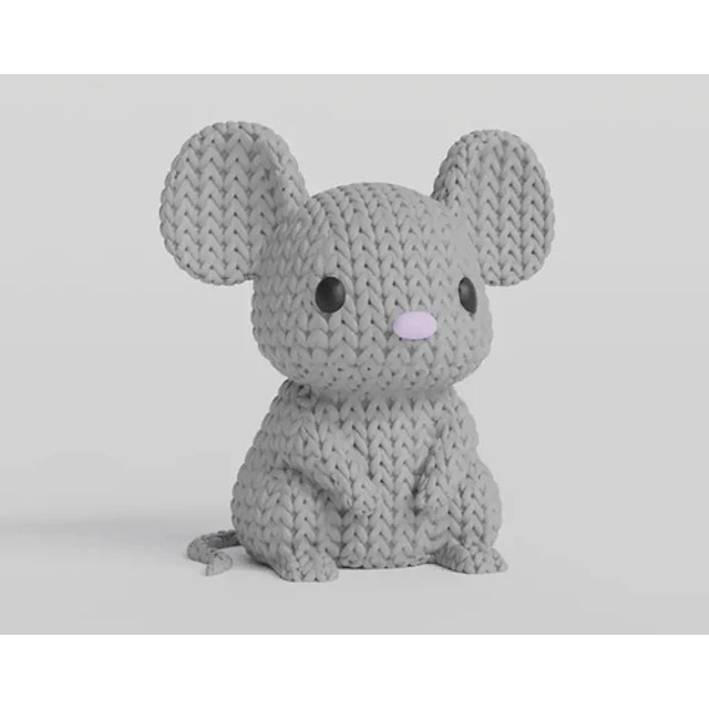 Mini Figura - Ratón Estilo Tejido
