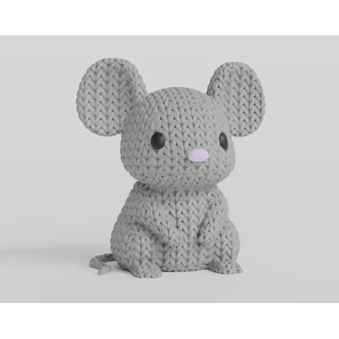 Mini Figura - Ratón Estilo Tejido 2