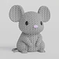 Mini Figura - Ratón Estilo Tejido - Miniatura 2