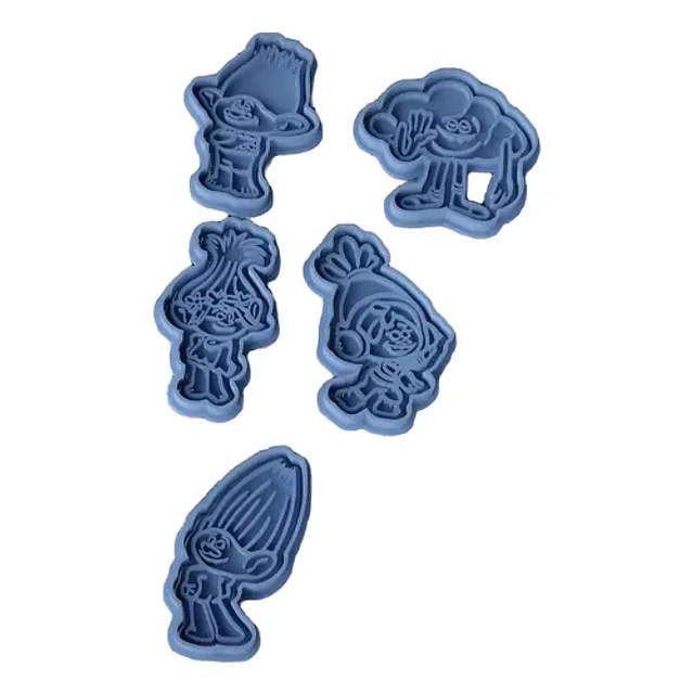Cortador De Galletas - Trolls (pack 5 Unidades)