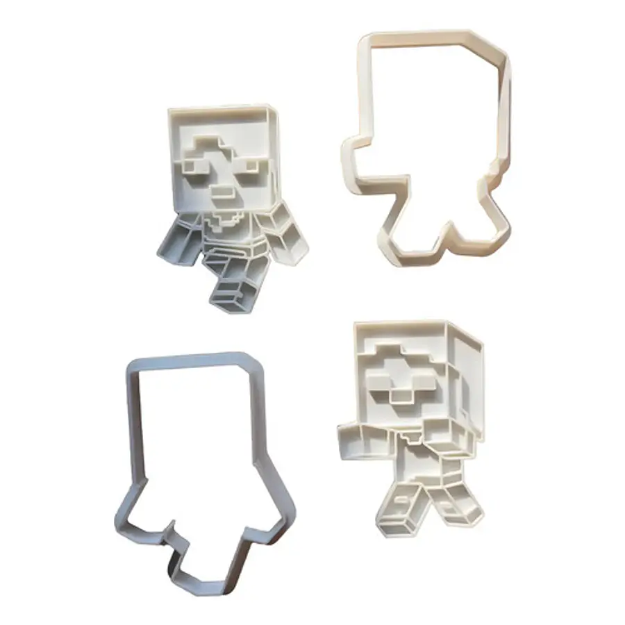 Cortador De Galletas Steve Zombie Minecraft (2 Unidades)