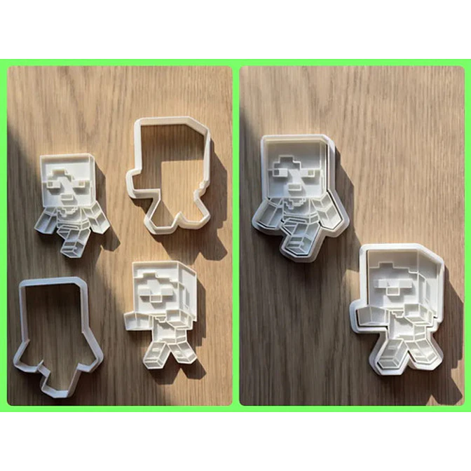 Cortador De Galletas Steve Zombie Minecraft (2 Unidades) 3