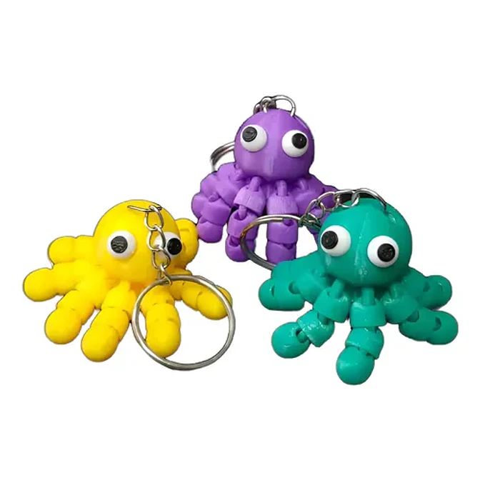 Pulpo Articulado - Llavero (pack 3 Unidades) 1