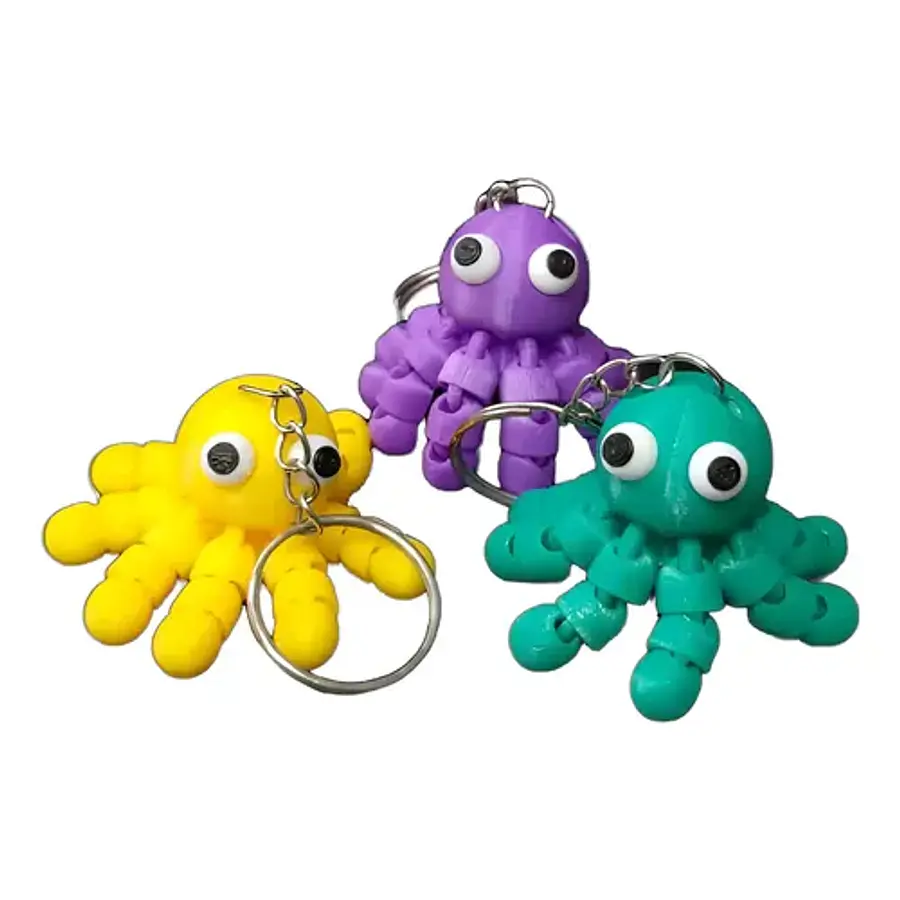 Pulpo Articulado - Llavero (pack 3 Unidades)