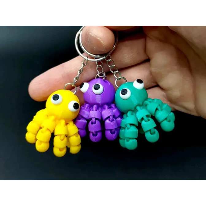 Pulpo Articulado - Llavero (pack 3 Unidades) 2