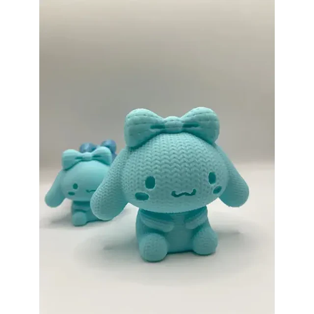 Figura Cinnamoroll Impreso En 3d - Diseño Estilo Tejido