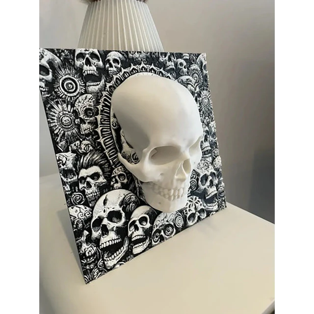 Cuadro Decorativo - Estilo Calavera 3d