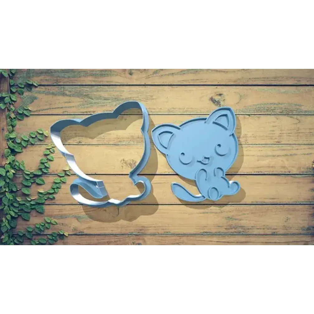 Cortador De Galletas - Diseño Gatitos 3