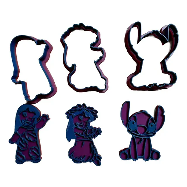Cortador De Galletas Lilo Y Stitch - (pack 3 Unidades)