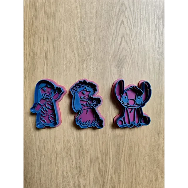 Cortador De Galletas Lilo Y Stitch - (pack 3 Unidades)