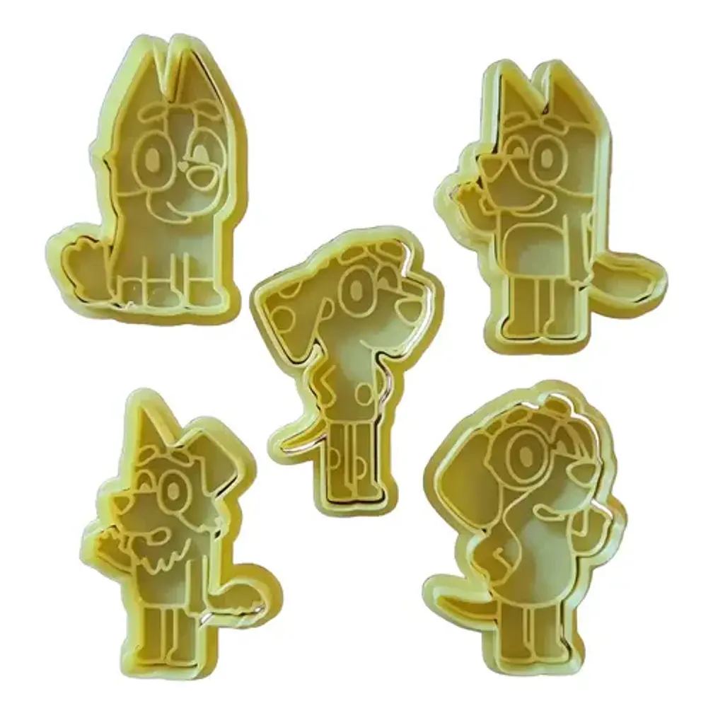 Cortador De Galletas  Bluey Y Sus Amigos - (pack 5 Unidades) 1