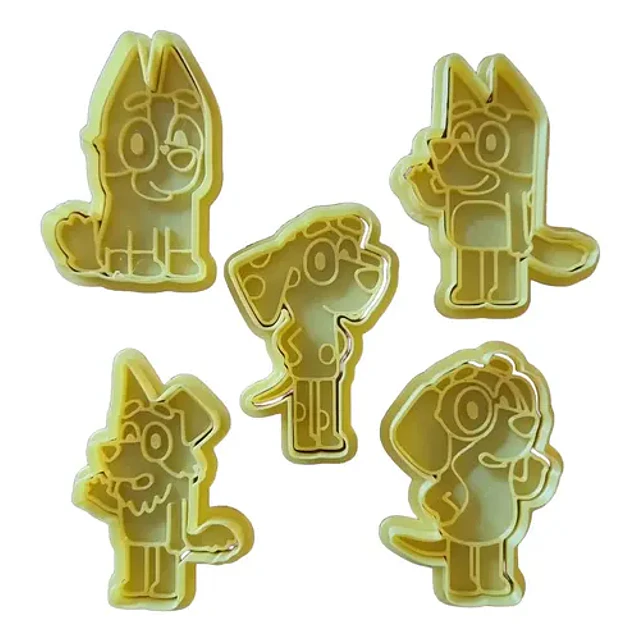 Cortador De Galletas  Bluey Y Sus Amigos - (pack 5 Unidades)