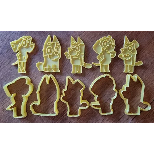 Cortador De Galletas  Bluey Y Sus Amigos - (pack 5 Unidades)