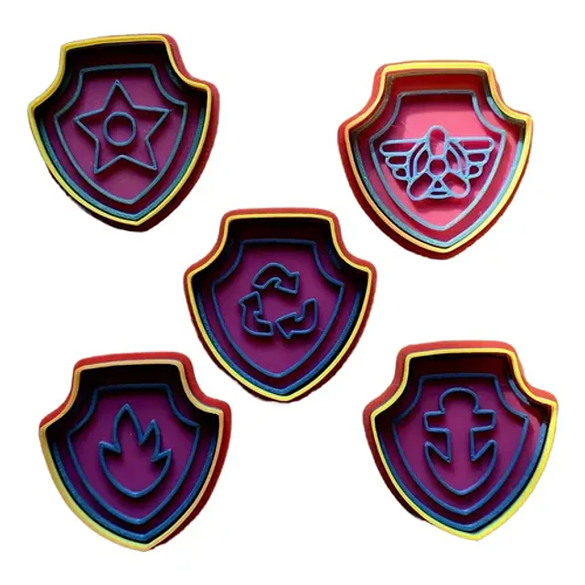 Cortador De Galletas Insignia Paw Patrol - (pack 5 Unidades)