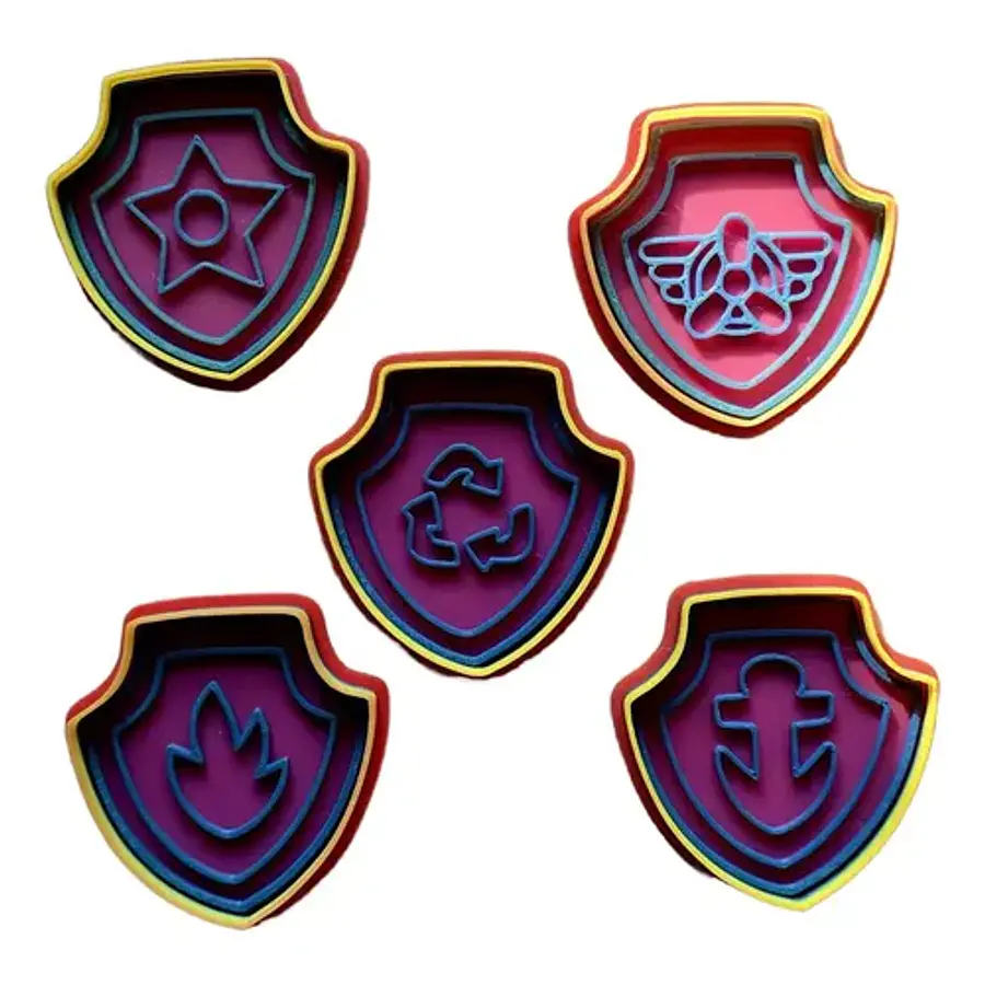 Cortador De Galletas Insignia Paw Patrol - (pack 5 Unidades)